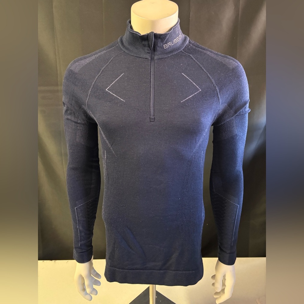 Nice mens XXL Brubeck wool quarter zip base layer